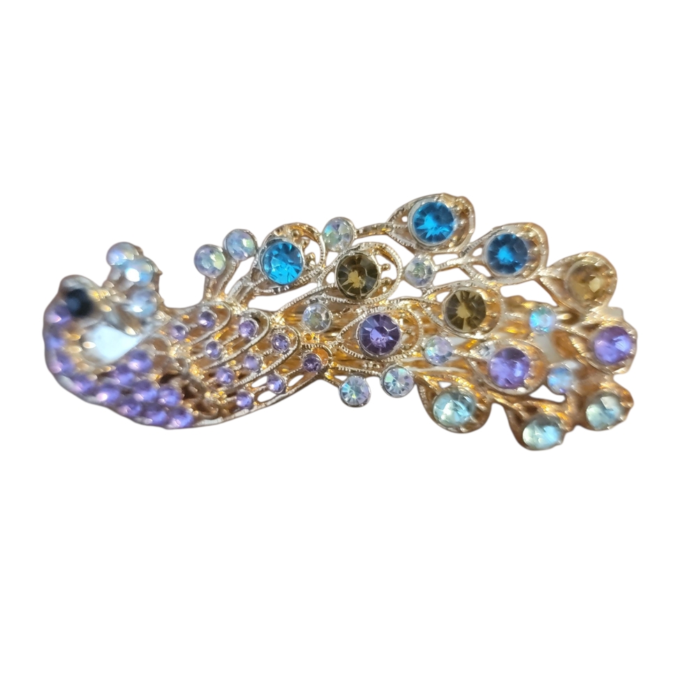 Colorful Peacock Brooch